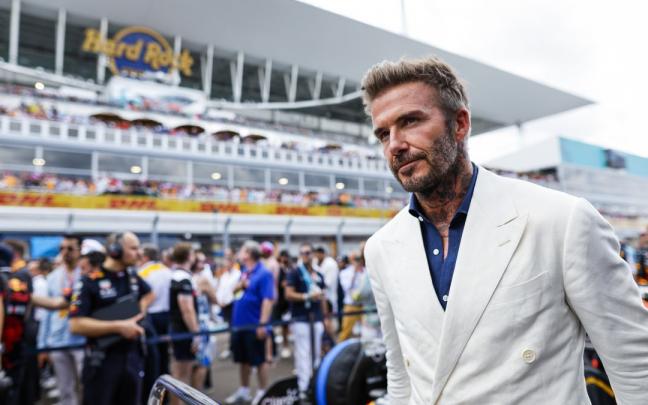 David Beckham en el GP de Miami. David Beckham en el GP de Miami.