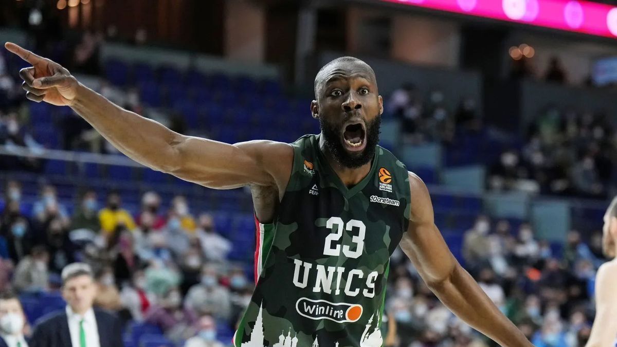 Jekiri, durante un partido de la pasada temporada con el Unics Kazan