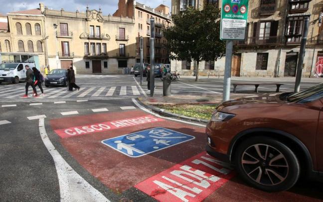 Controles de acceso al Casco Viejo, que se instalaron la legisatura pasada.