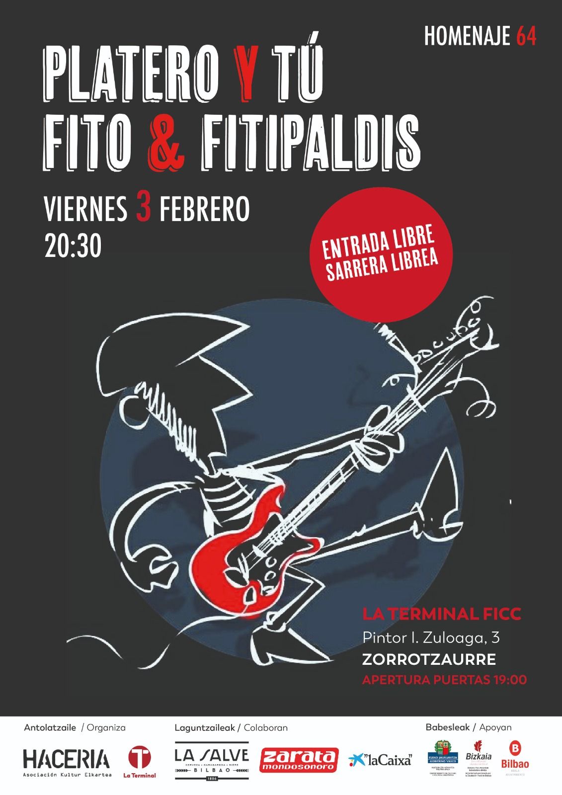 Cartel del homenaje a Fito