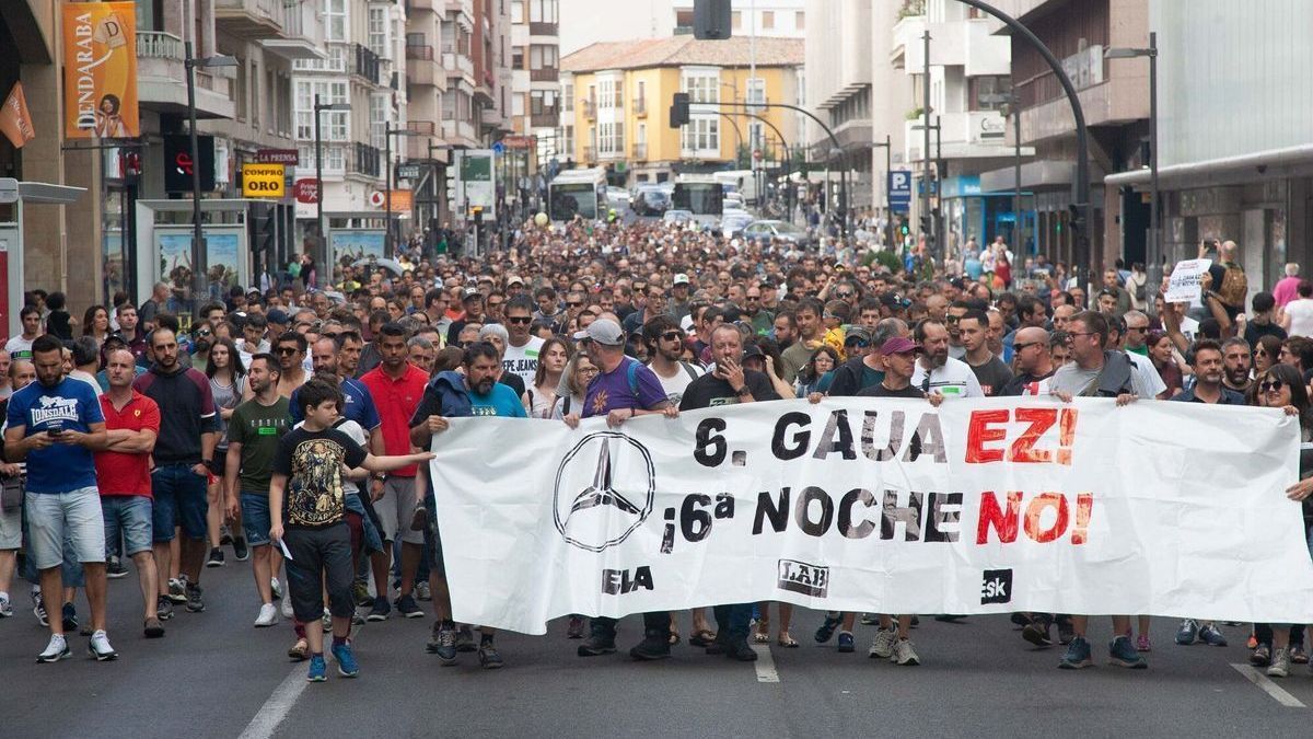 Manifestación de Mercedes en Vitoria