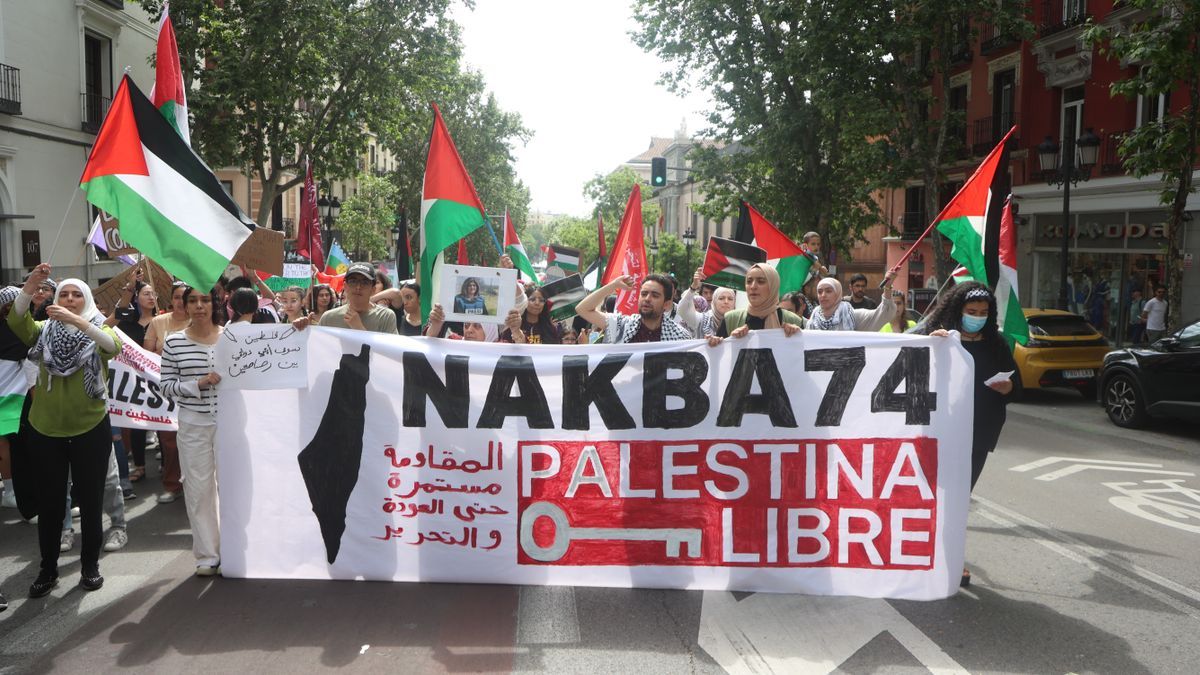 Manifestaciones en solidaridad con Palestina.