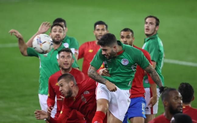 Unai Nuñez ejecuta el gol que supuso la victoria sobre Costa Rica en la última comparecencia de Euskadi. Unai Nuñez ejecuta el gol que supuso la victoria sobre Costa Rica en la última comparecencia de Euskadi.