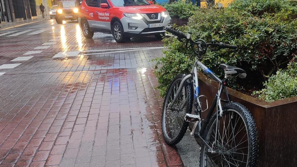 Imagen de la bicicleta en la que circulaba el ciclista