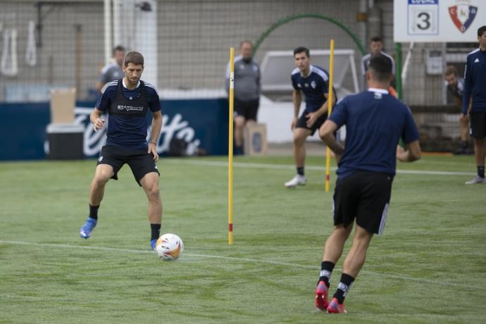 Darko Brasanac, en un entrenamiento de Osasuna