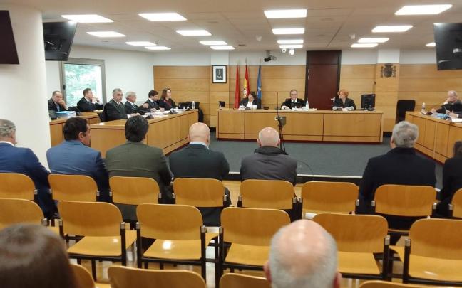 Un momento del juicio por la quiebra de Construcciones Flores, este lunes en la Audiencia.