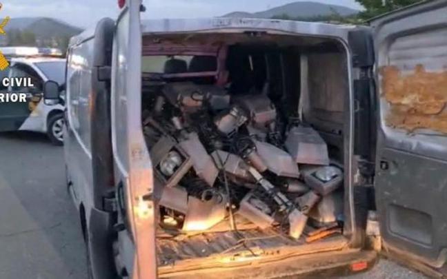 Imagen de parte del material robado