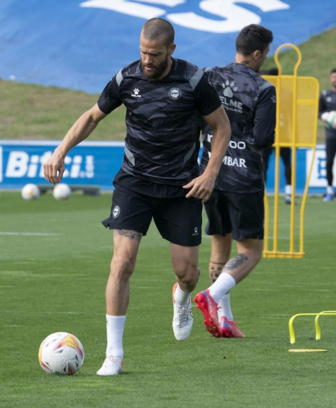 Víctor Laguardia, durante un entrenamiento.