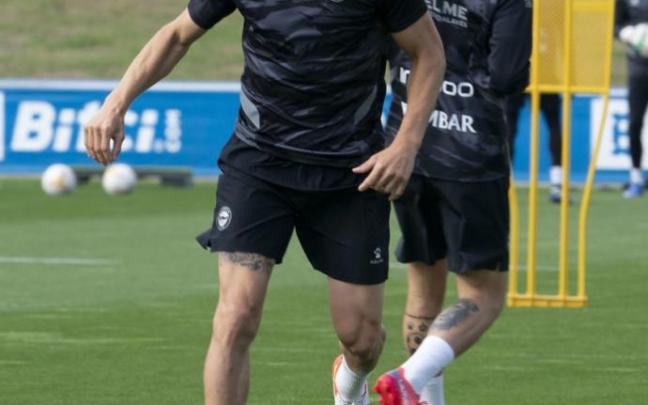 Víctor Laguardia, durante un entrenamiento.