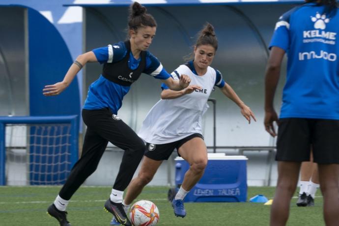 Marta Sanadri, en un entrenamiento de este curso con las Gloriosas