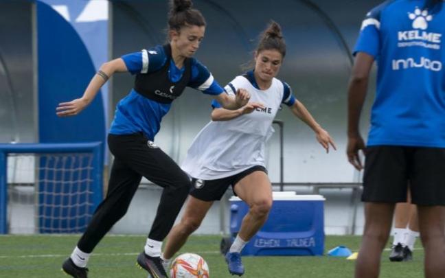 Marta Sanadri, en un entrenamiento de este curso con las Gloriosas