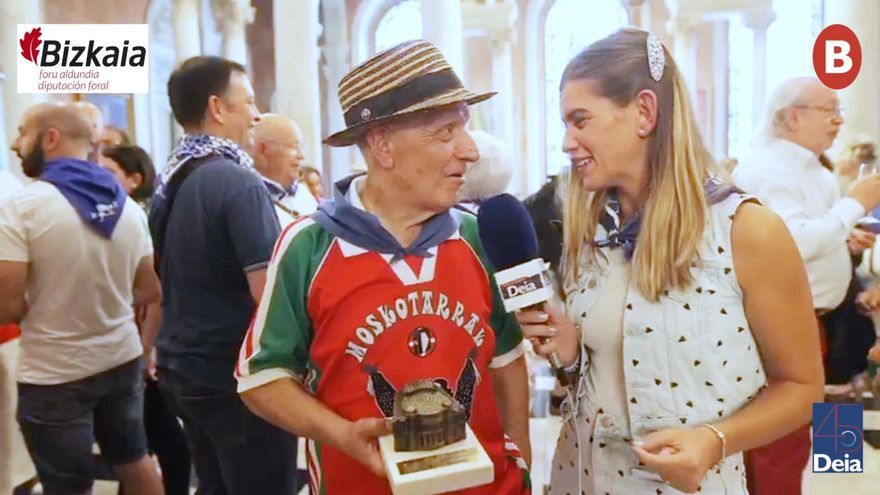 Declaraciones de Pedro durante la recepción a la sociedad bilbaína en el Ayuntamiento