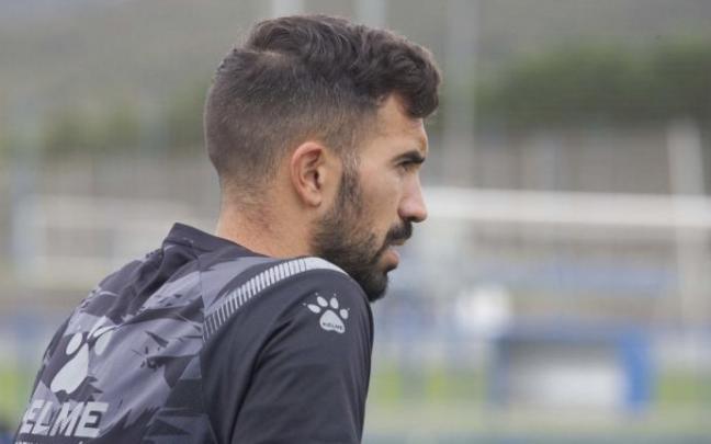 Fernando Pacheco, durante un entrenamiento en Ibaia.