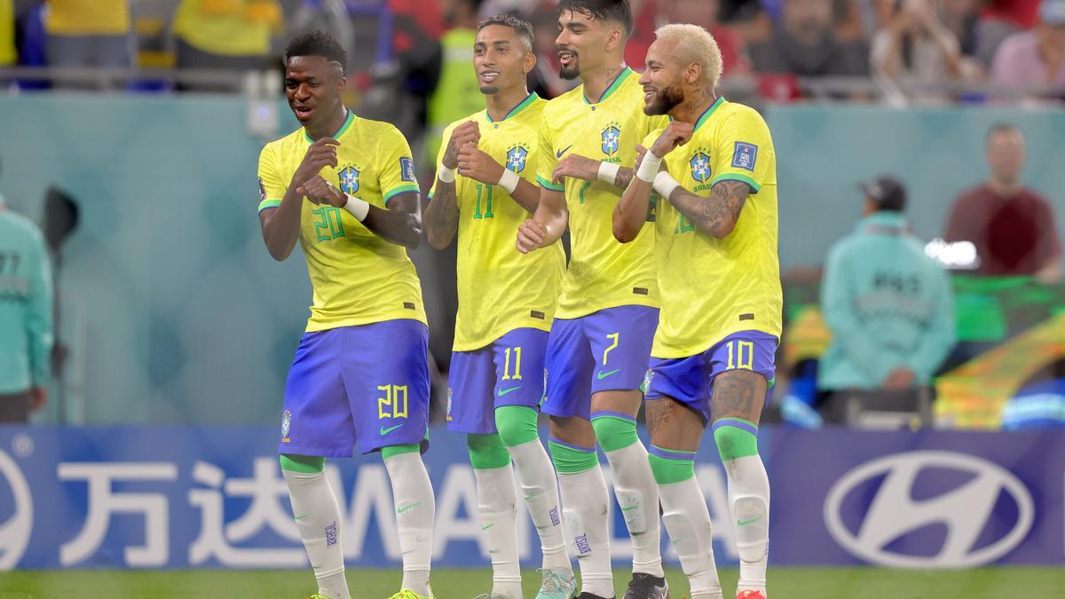 Vinicius, Raphinha, Paquetá y Neymar.