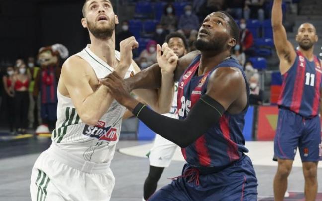 Landry Nnoko, durante un partido de esta temporada