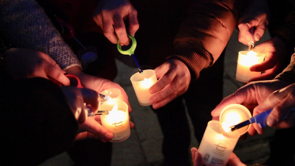 Encendido de las velas, el año pasado en Vitoria