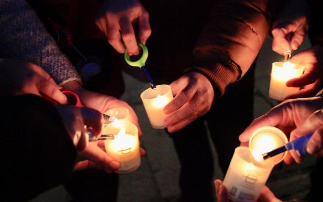 Encendido de las velas, el año pasado en Vitoria