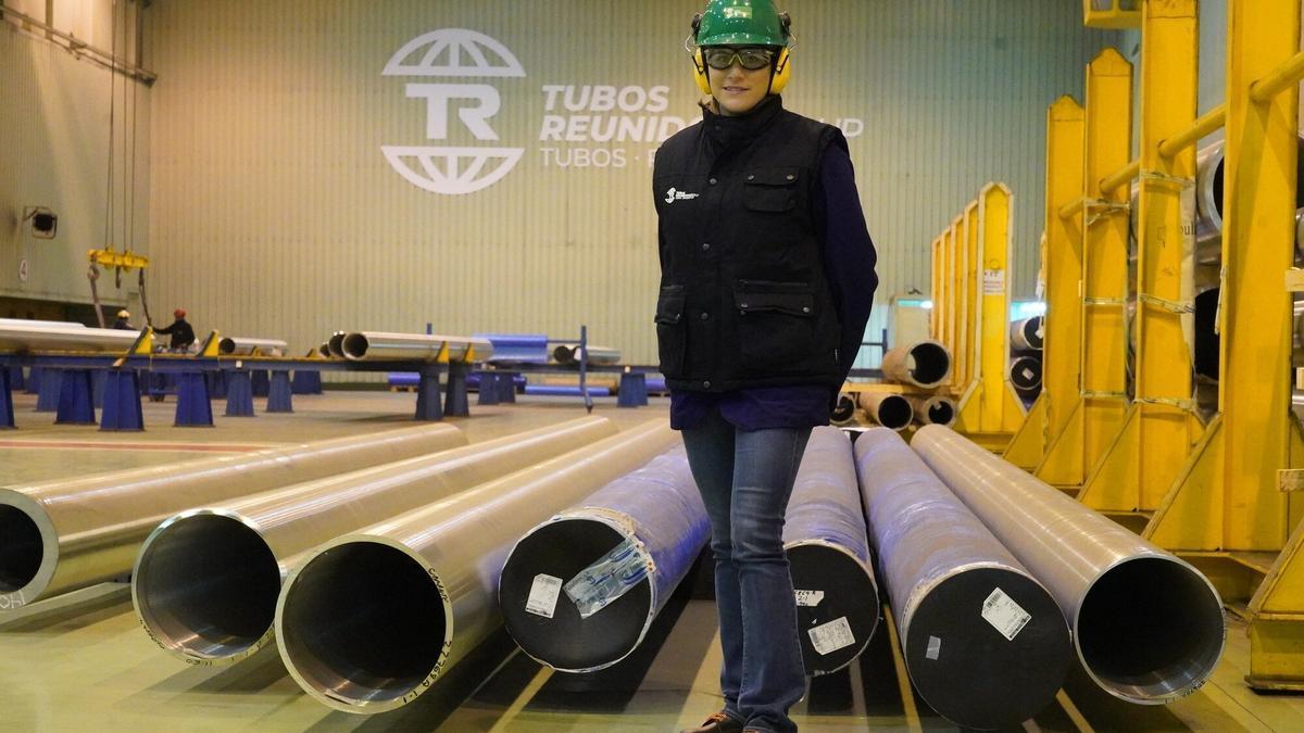 Paula Caballero, ingeniera en Organización Industrial del Grupo Tubos Reunidos