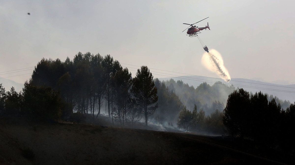 Imagen de uno de los incendios de Navarra