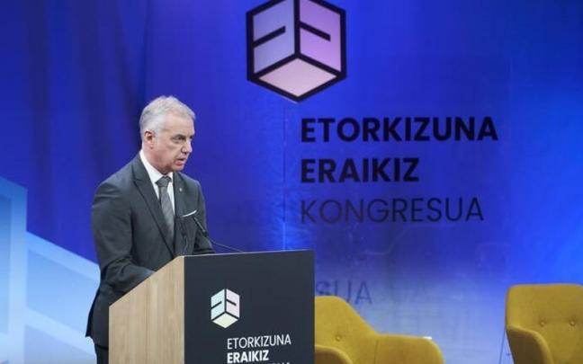 I&ntilde;igo Urkullu, durante la inauguraci&oacute;n del Congreso Etorkizuna Eraikiz.