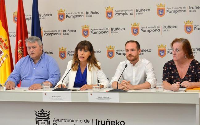 Imagen de la rueda de prensa del PSN ofrecida este miércoles