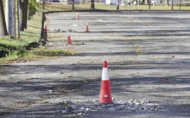 Desperfectos previos en Mendizabala.