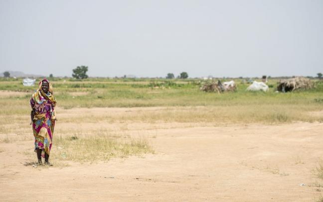 Una desplazada interna en la región de Darfur Sur en Sudán. Una desplazada interna en la región de Darfur Sur en Sudán.