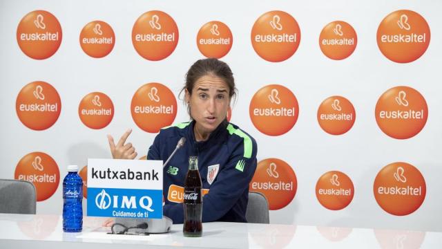 Iraia Iturregi, en rueda de prensa. Iraia Iturregi, en rueda de prensa.