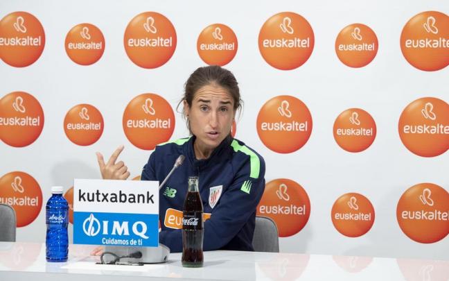 Iraia Iturregi, en rueda de prensa. Iraia Iturregi, en rueda de prensa.