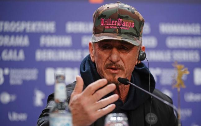 Sean Penn durante la rueda de prensa de 'Superpower' en la Berlinale.
