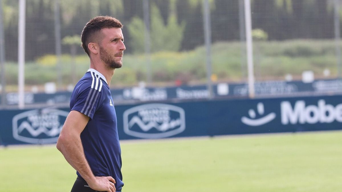 Oier Sanjurjo, durante una de sus últimas semanas como jugador de Osasuna