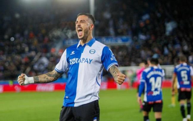 Joselu celebra un gol esta temporada