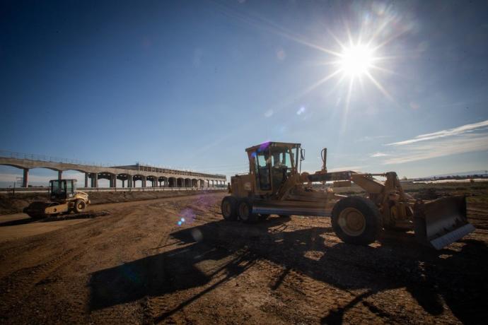 Obras del TAV en Navarra.