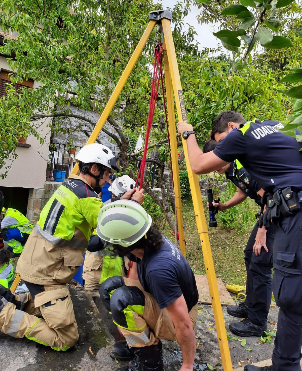 Rescate en un pozo de Amurrio.