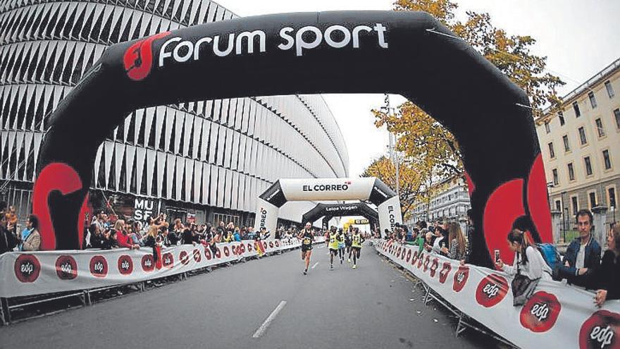 Imagen de la Bilbao Night Marathon celebrada el pasado 22 de octubre.