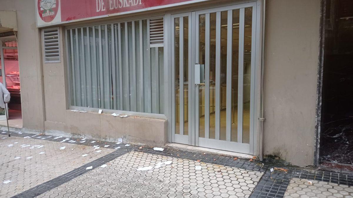 Ataque a la sede de UGT en Donostia