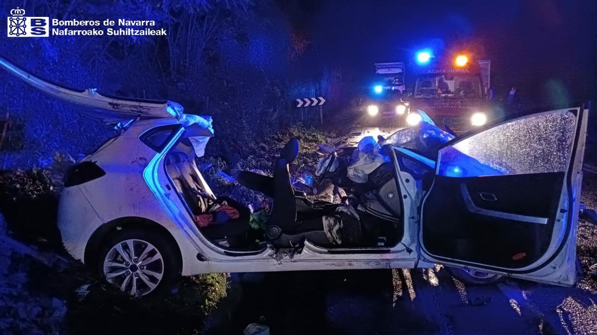 Imagen del estado en el que ha quedado el vehículo