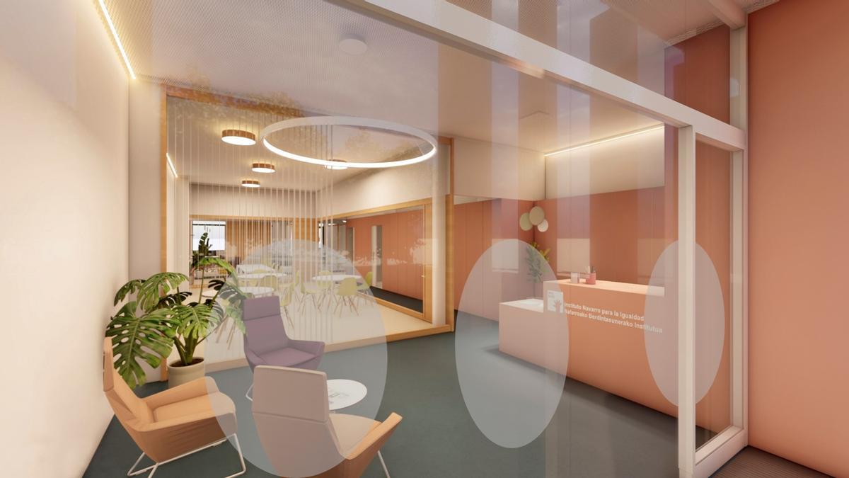 Recreación del centro de crisis de Pamplona.