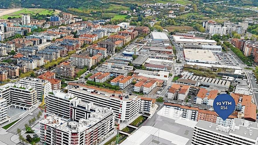 Infografía de Zarautz con las viviendas de Salberdin. | FOTO: AMENABAR