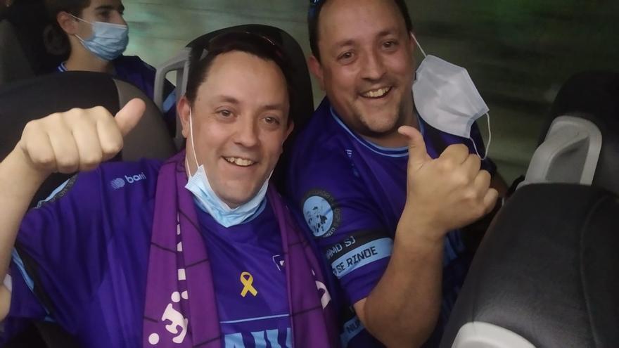 La fiesta de los aficionados del Dinamo de camino a Autol