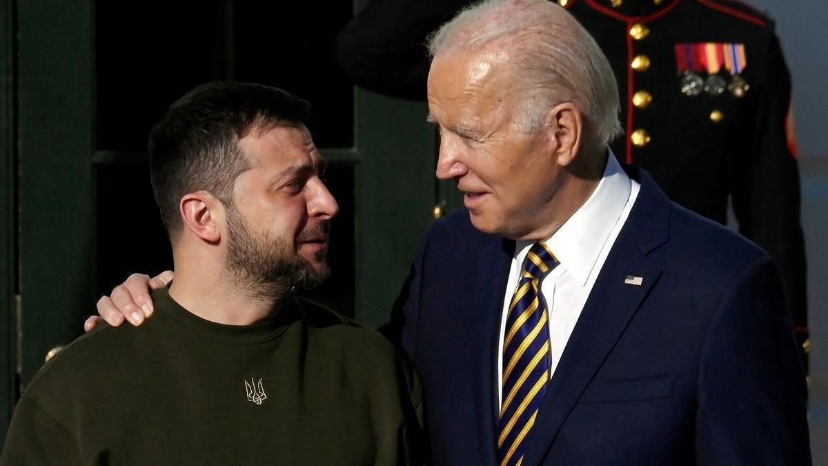 Biden junto a Zelenski en la Casa Blanca.