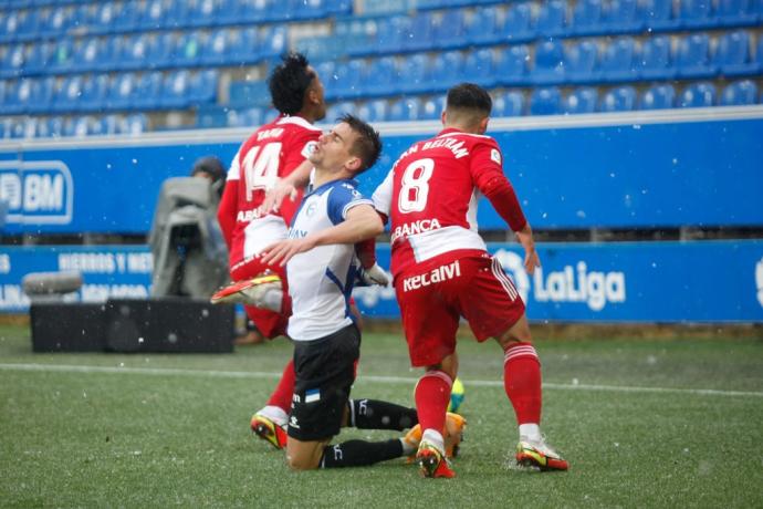 Pere Pons, en un partido de esta campaña ante el Celta