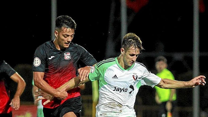 Barbero, en un lance del encuentro de ayer. | FOTO: OSASUNA