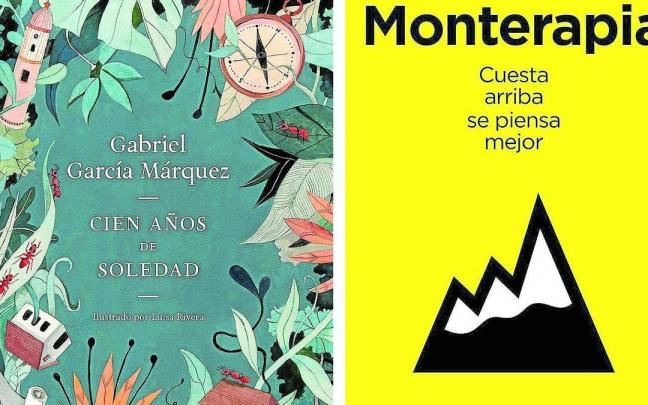 Los ejemplares 'Cien años de soledad', del escritor Gabriel García Márquez con ilustraciones de Luisa Rivera, y 'Monterapia', de Juanjo Garbizu. Los ejemplares 'Cien años de soledad', del escritor Gabriel García Márquez con ilustraciones de Luisa Rivera, y 'Monterapia', de Juanjo Garbizu.