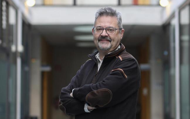 Cesar Arrese-Igor, en la UPNA.
