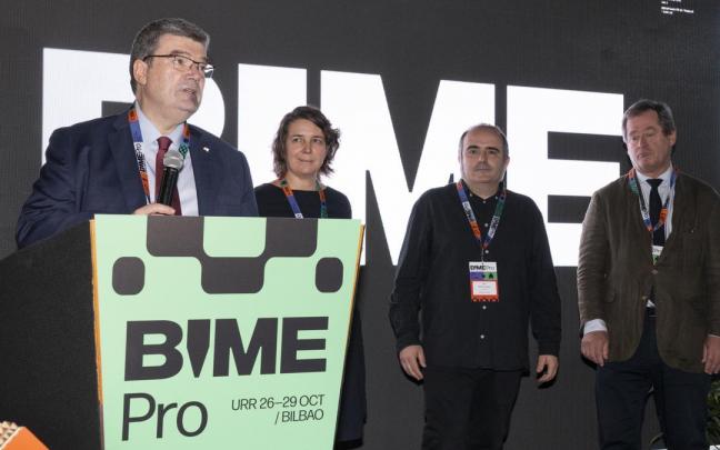 Juan Mari Aburto, BIME topagunearen aurkezpenean.
