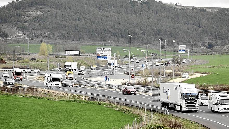 El tramo alavés de la AP-1, en el sur del territorio alavés.