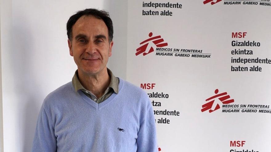 Herrera, en las oficinas de MSF en Bilbao.