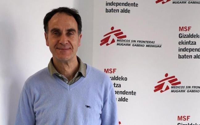 Herrera, en las oficinas de MSF en Bilbao. Herrera, en las oficinas de MSF en Bilbao.