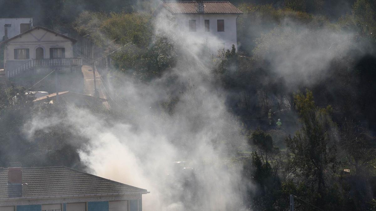 Incendio en Balmaseda producido el pasado domingo.